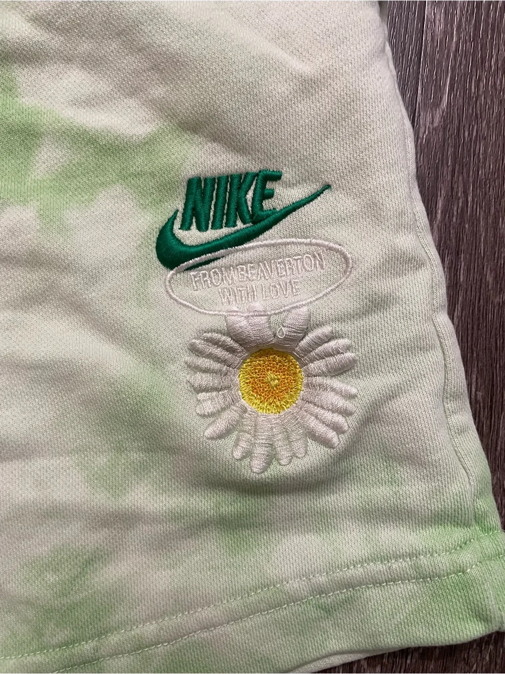 Nike “Have A Nike Day” Acid Wash Fleece Shorts
